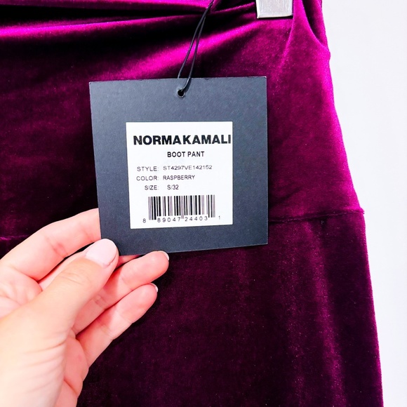NORMA KAMALI Plum Purple Velvet Wide-Leg Pants | Small * - Picture 11 of 12